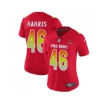 Women Nike Cincinnati Bengals #46 Clark Harris Red Stitched NFL Limited AFC 2018 Pro Bowl Jersey