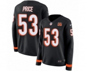 Women Nike Cincinnati Bengals #53 Billy Price Limited Black Therma Long Sleeve NFL Jersey