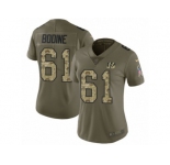 Women Nike Cincinnati Bengals #61 Russell Bodine Limited Olive Camo 2017 Salute to Service NFL Jersey
