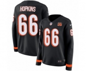 Women Nike Cincinnati Bengals #66 Trey Hopkins Limited Black Therma Long Sleeve NFL Jersey