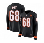 Women Nike Cincinnati Bengals #68 Bobby Hart Limited Black Therma Long Sleeve NFL Jersey