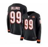 Women Nike Cincinnati Bengals #99 Andrew Billings Limited Black Therma Long Sleeve NFL Jersey