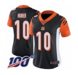 Women's Cincinnati Bengals #10 Kevin Huber Black Team Color Vapor Untouchable Limited Player 100th Season Football Jersey