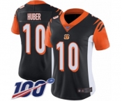 Women's Cincinnati Bengals #10 Kevin Huber Black Team Color Vapor Untouchable Limited Player 100th Season Football Jersey