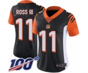 Women's Cincinnati Bengals #11 John Ross Black Team Color Vapor Untouchable Limited Player 100th Season Football Jersey