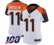 Women's Cincinnati Bengals #11 John Ross White Vapor Untouchable Limited Player 100th Season Football Jersey