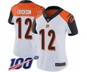 Women's Cincinnati Bengals #12 Alex Erickson White Vapor Untouchable Limited Player 100th Season Football Jersey