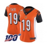 Women's Cincinnati Bengals #19 Auden Tate Orange Alternate Vapor Untouchable Limited Player 100th Season Football Jersey