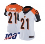 Women's Cincinnati Bengals #21 Darqueze Dennard White Vapor Untouchable Limited Player 100th Season Football Jersey
