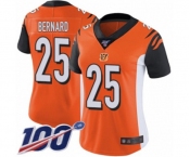 Women's Cincinnati Bengals #25 Giovani Bernard Orange Alternate Vapor Untouchable Limited Player 100th Season Football Jersey
