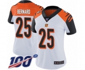 Women's Cincinnati Bengals #25 Giovani Bernard White Vapor Untouchable Limited Player 100th Season Football Jersey