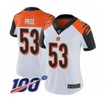 Women's Cincinnati Bengals #53 Billy Price White Vapor Untouchable Limited Player 100th Season Football Jersey