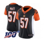 Women's Cincinnati Bengals #57 Germaine Pratt Black Team Color Vapor Untouchable Limited Player 100th Season Football Jersey