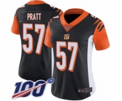 Women's Cincinnati Bengals #57 Germaine Pratt Black Team Color Vapor Untouchable Limited Player 100th Season Football Jersey