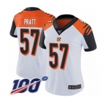 Women's Cincinnati Bengals #57 Germaine Pratt White Vapor Untouchable Limited Player 100th Season Football Jersey