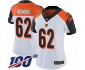 Women's Cincinnati Bengals #62 Alex Redmond White Vapor Untouchable Limited Player 100th Season Football Jersey