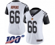 Women's Cincinnati Bengals #66 Trey Hopkins Limited White Rush Vapor Untouchable 100th Season Football Jersey