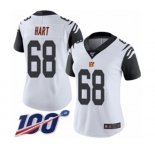Women's Cincinnati Bengals #68 Bobby Hart Limited White Rush Vapor Untouchable 100th Season Football Jersey