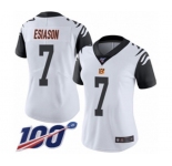 Women's Cincinnati Bengals #7 Boomer Esiason Limited White Rush Vapor Untouchable 100th Season Football Jersey