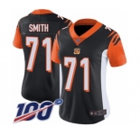 Women's Cincinnati Bengals #71 Andre Smith Black Team Color Vapor Untouchable Limited Player 100th Season Football Jersey