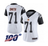 Women's Cincinnati Bengals #71 Andre Smith Limited White Rush Vapor Untouchable 100th Season Football Jersey