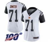Women's Cincinnati Bengals #71 Andre Smith Limited White Rush Vapor Untouchable 100th Season Football Jersey