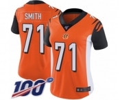 Women's Cincinnati Bengals #71 Andre Smith Orange Alternate Vapor Untouchable Limited Player 100th Season Football Jersey