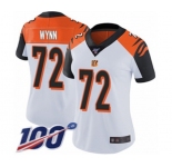 Women's Cincinnati Bengals #72 Kerry Wynn White Vapor Untouchable Limited Player 100th Season Football Jersey