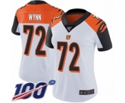 Women's Cincinnati Bengals #72 Kerry Wynn White Vapor Untouchable Limited Player 100th Season Football Jersey