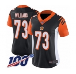 Women's Cincinnati Bengals #73 Jonah Williams Black Team Color Vapor Untouchable Limited Player 100th Season Football Jersey