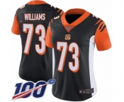 Women's Cincinnati Bengals #73 Jonah Williams Black Team Color Vapor Untouchable Limited Player 100th Season Football Jersey