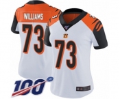 Women's Cincinnati Bengals #73 Jonah Williams White Vapor Untouchable Limited Player 100th Season Football Jersey