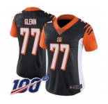 Women's Cincinnati Bengals #77 Cordy Glenn Black Team Color Vapor Untouchable Limited Player 100th Season Football Jersey