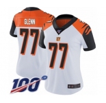Women's Cincinnati Bengals #77 Cordy Glenn White Vapor Untouchable Limited Player 100th Season Football Jersey