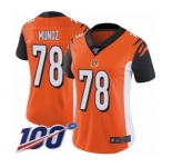 Women's Cincinnati Bengals #78 Anthony Munoz Orange Alternate Vapor Untouchable Limited Player 100th Season Football Jersey