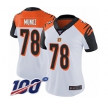 Women's Cincinnati Bengals #78 Anthony Munoz White Vapor Untouchable Limited Player 100th Season Football Jersey