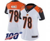 Women's Cincinnati Bengals #78 Anthony Munoz White Vapor Untouchable Limited Player 100th Season Football Jersey