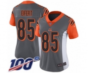Women's Cincinnati Bengals #85 Tyler Eifert Limited Silver Inverted Legend 100th Season Football Jersey