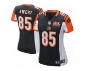 Women's Cincinnati Bengals #85 Tyler Eifert Nike Black 50th Anniversary Patch Game Jersey