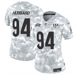Women's Cincinnati Bengals #94 Sam Hubbard 2024 F.U.S.E Arctic Camo Salute To Service Limited Stitched Football Jersey