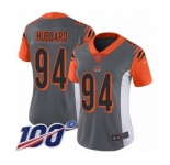 Women's Cincinnati Bengals #94 Sam Hubbard Limited Silver Inverted Legend 100th Season Football Jersey