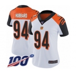 Women's Cincinnati Bengals #94 Sam Hubbard White Vapor Untouchable Limited Player 100th Season Football Jersey