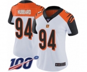 Women's Cincinnati Bengals #94 Sam Hubbard White Vapor Untouchable Limited Player 100th Season Football Jersey