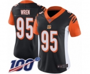 Women's Cincinnati Bengals #95 Renell Wren Black Team Color Vapor Untouchable Limited Player 100th Season Football Jersey