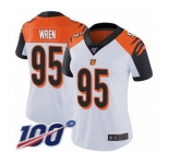 Women's Cincinnati Bengals #95 Renell Wren White Vapor Untouchable Limited Player 100th Season Football Jersey