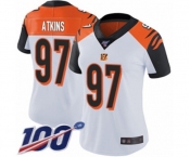 Women's Cincinnati Bengals #97 Geno Atkins White Vapor Untouchable Limited Player 100th Season Football Jersey