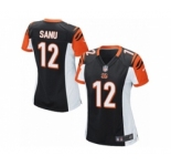 Women's Nike Cincinnati Bengals #12 Mohamed Sanu Game Black Team Color NFL Jersey