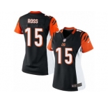 Women's Nike Cincinnati Bengals #15 John Ross Limited Black Team Color NFL Jersey