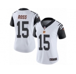 Women's Nike Cincinnati Bengals #15 John Ross Limited White Rush NFL Jersey