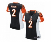 Women's Nike Cincinnati Bengals #2 Mike Nugent Game Black Team Color NFL Jersey